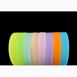 100pcs Luminous Silicone Bracket Men Women Teen Sport Rubber