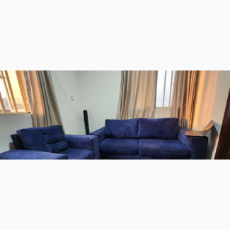 Standard Blue Fabric Sofa Set