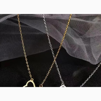 Stainless Steel Double Pendant Necklace for Women
