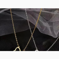 Stainless Steel Double Pendant Necklace for Women