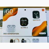 I60 Ultra Max Smartwatch 12in1 Watch 9 + Airpod +7 Straps