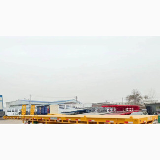 Triple Axle 60 Ton Capacity Flat Deck Semi Trailers for Sale