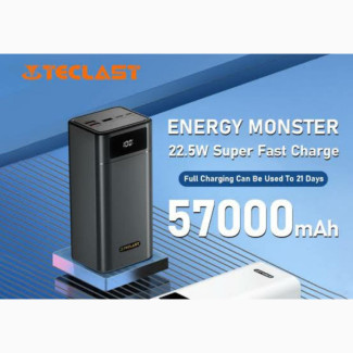 TECLAST Power Bank 57000mAh 22.5W Fast Charger Dual Input 4
