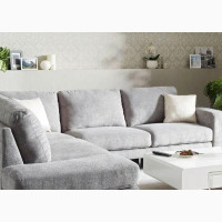 Home Interiors Gray Velvet Sofa Couch Chair