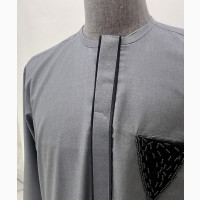 Beaded Pocket Ash Kaftan