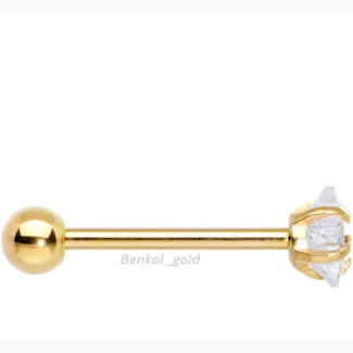 Gold Studs for Ears, Nose and Tongue