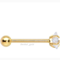 Gold Studs for Ears, Nose and Tongue