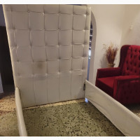 White 6x4 Bed Frame Padded With Foam