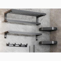 Bathroom Accessories Gray Set