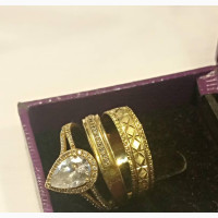 10 Karat Gold Wedding Band Set (With Engagement Ring)