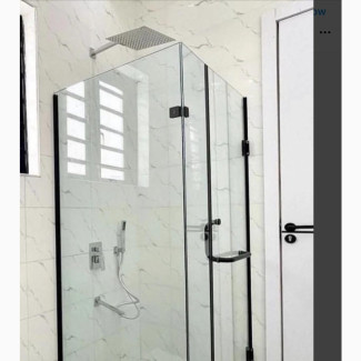 Modern Shower Cubicle with Imported Black Accessories