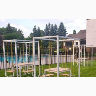 Custom Built Metal Pergola With Relaxation Swing