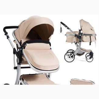 Costway Folding Aluminum Infant Bassinet Reversiblestroller