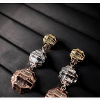 Stylish 3TONE Irregular Drop Earrings for Women