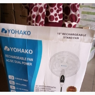 Yohako AC and DC Solar Rechargeable Fan