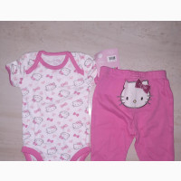 Hello Kitty Baby Girl#039;s Bodysuit and Jogger Set