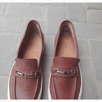 Brown Loafers With White Sole