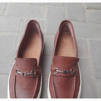 Brown Loafers With White Sole
