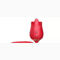 Rose Vibrator Women Sex Toy. Clit Licking Plus G-spot Stimu
