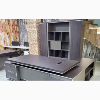 Executive Office Table and Bookshelf - High Quality Furniture