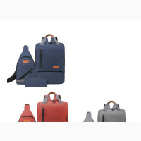 New USB 3pcs Unisex Laptop Bag