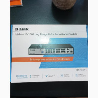 D-Link 16port 10/100 Long Rnge POE+Surveillance Switch