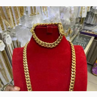 Cubana Link Chain With Bracelet - Brand New Fashion Jewelry