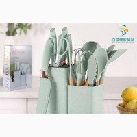 Silicone Spoon Set with Chopping Board - Brand New