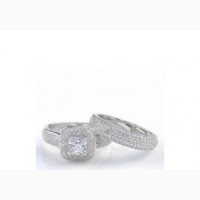 Desired Luxury Silver Wedding Ring Set