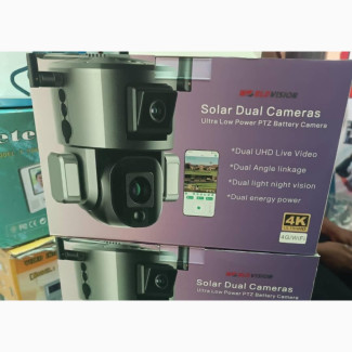 Double Less 4G Solar PTZ 8mp Camera