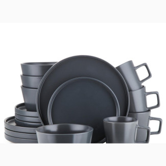 16pcs Stoneware Dinner Set - Gray