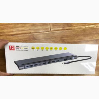 MST Type C Docking Station 12in1 Dual HDMI Hub