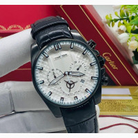 Cartier Leather Chronograph Wristwatch for Men - Brand New