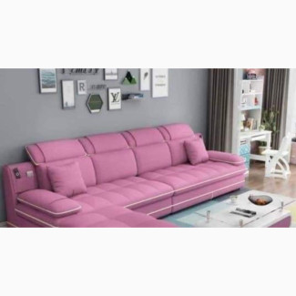 Fhidl L Shape Pink Sofa
