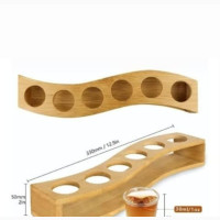Tequila Shot Glasses and Glass Holder - 6 Shots Slots