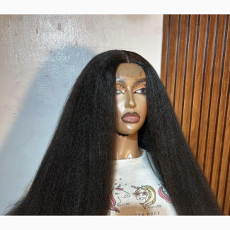 Kinky Straight Closure Wig