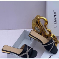 Flat Leather Slippers