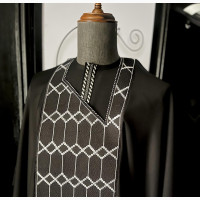 Black Monogram Agbada - Look Classy and Elegant