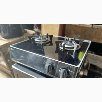 LG Glass Top, Big Two-Burner Gas Cooker