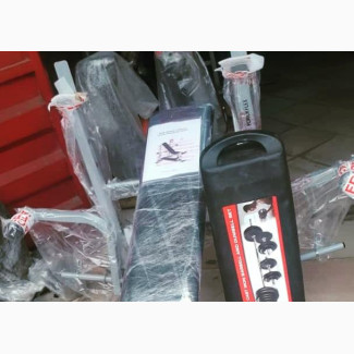 Weight Bench With 50kg Weight and Dumbbell