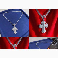 Tennis Ice Chain With Tested Moissanite Ice Pendant