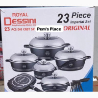 23 PCS Nonstick Pots and Pans With Silicon Spoons