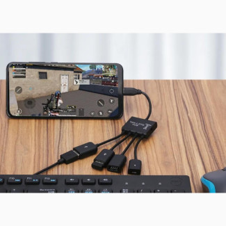 Type C to 3 USB a Ports + 1 Micro USB Port OTG Cable