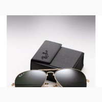 Ray Ban Foldable Aviator Sunglasses - Black Gold Rim