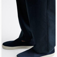 Zara Laceless Navy Blue Knit Sneakers