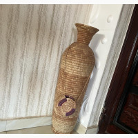 Vintage Rattan Flowers Vase