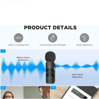 BOYA BY-V20 Wireless Lavalier Lapel Microphone