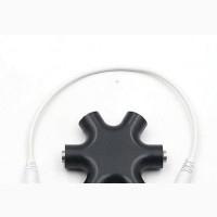 6 Port 5 Way Audio Splitter Mono Hub Modular - Ts 3.5mm
