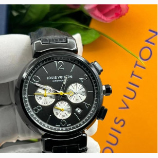 Louis Vuitton Men#039;s Leather Wristwatch - Brand New