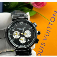 Louis Vuitton Men#039;s Leather Wristwatch - Brand New